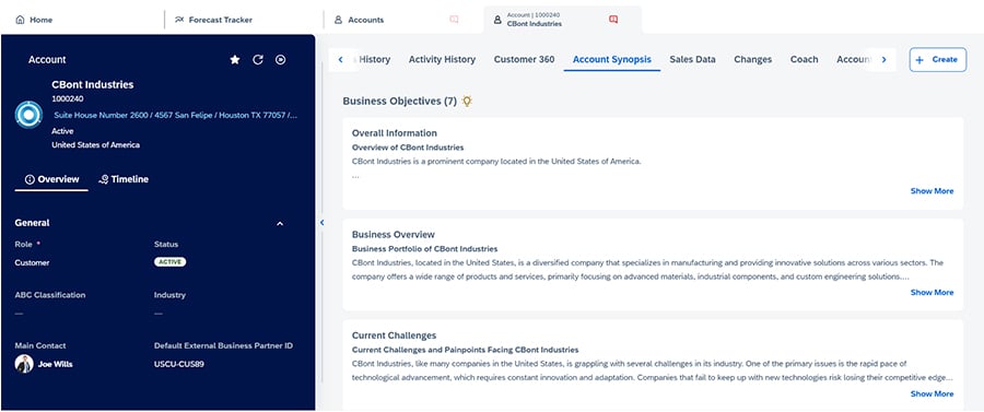 Account Synopsis