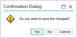 Confirmation Dialog