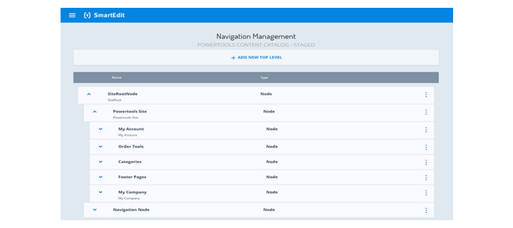 SmartEdit in SAP Hybris Commerce Navigation