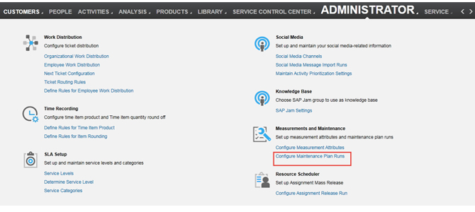 hybris c4c maintenance Plan