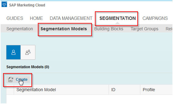 ‘Create’ Segmentation model