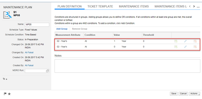service cloud maintenance items