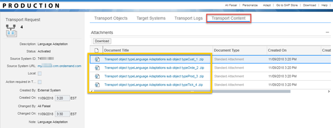 transport content