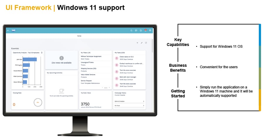 SAP Sales and Service Cloud V2 Platform Support Windows 11